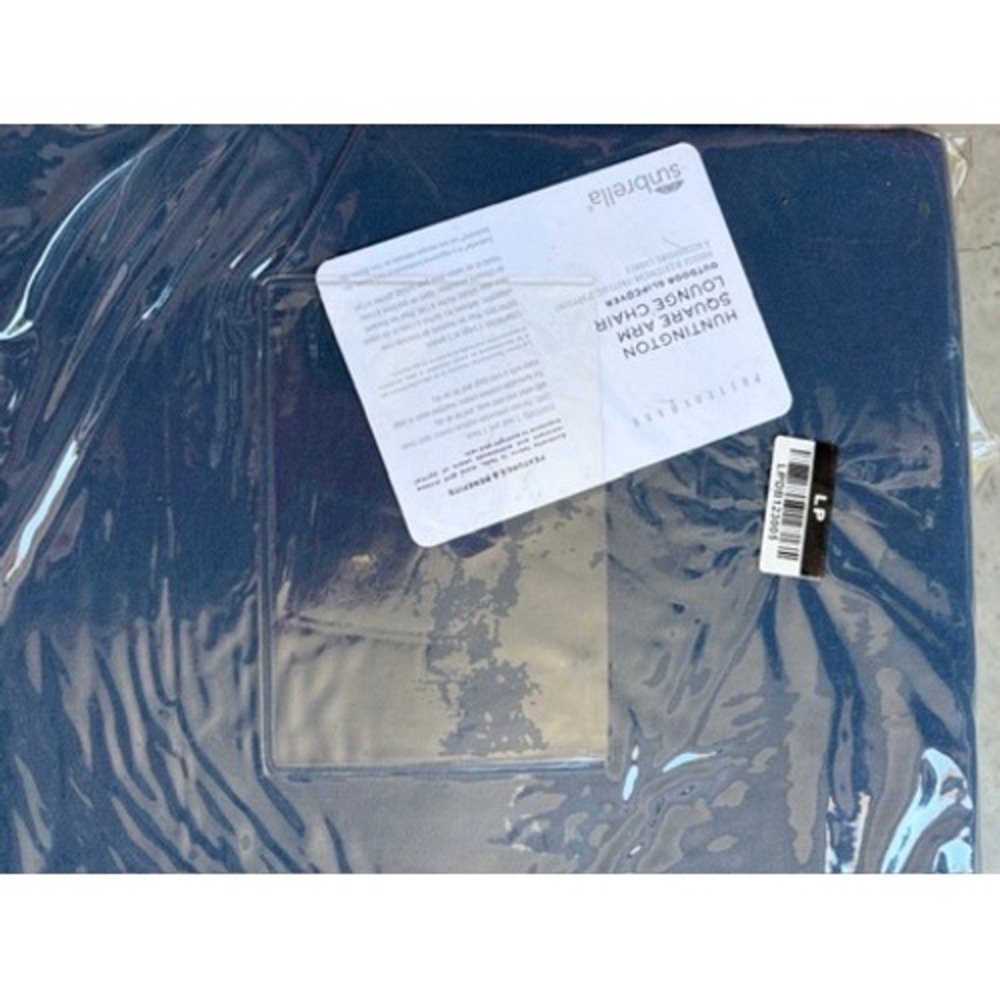Pottery Barn Huntington Square Arm Outdoor Lounge Chair Slipcover Navy Sunbrella